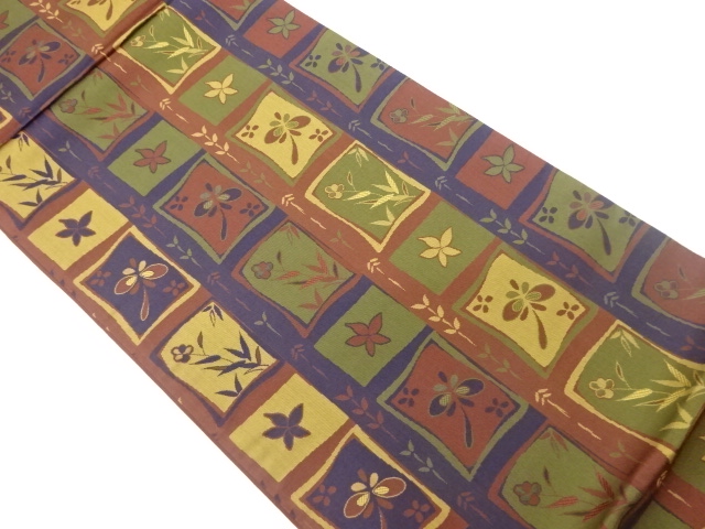 JAPANESE FUKURO OBI / WOVEN SHIKISHI PATTERN